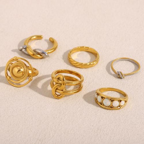 Anillos de Acero Inoxidable, acero inoxidable 304, chapado, diverso tamaño para la opción & diferentes estilos para la opción & para mujer, más colores para la opción, Vendido por UD
