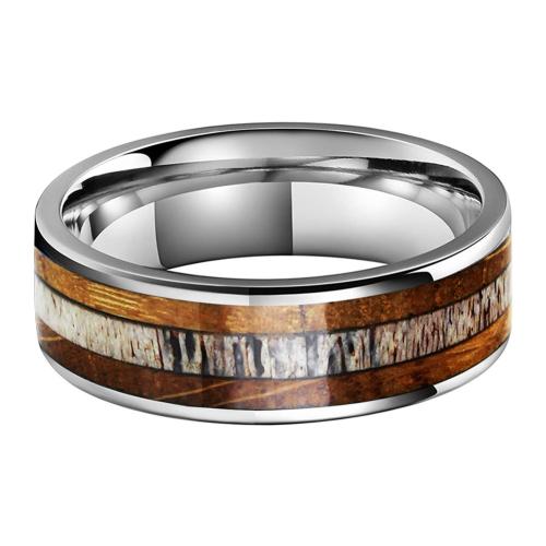 Anillos de Acero Inoxidable, Acero inoxidable 201, chapado, unisexo & diverso tamaño para la opción & pegamento de gota & calcomanía, plateado, Vendido por UD