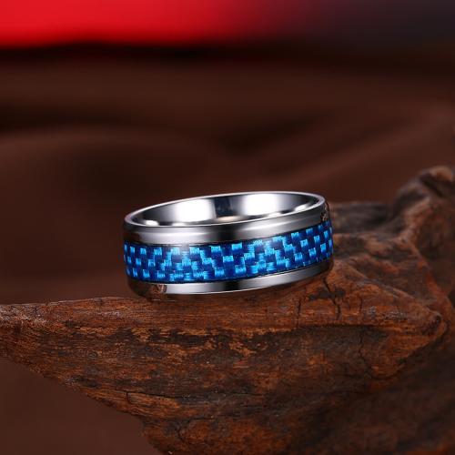 Bague en acier inoxydable, 201 acier inoxydable, Placage, unisexe & normes différentes pour le choix & autocollant époxyde & décalque, couleur originale, Vendu par PC