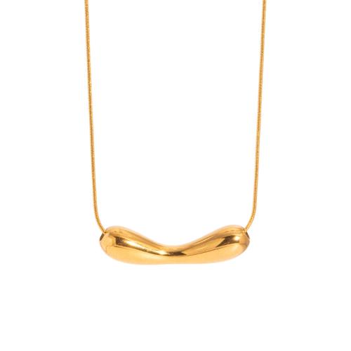 ステンレス鋼のジュエリーネックレス, 304ステンレススチール, とともに 5cm エクステンダチェーン, ピーナッツ, 真空イオンプレーティング, ファッションジュエリー & 女性用, 無色, 長さ:40 センチ, 売り手 パソコン