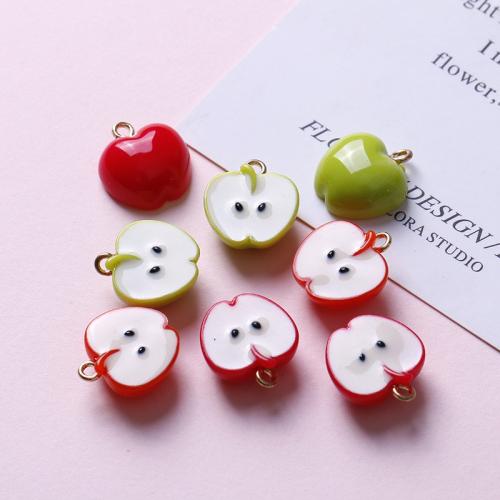 Imitation de fruits Pendentif Résine, pomme, poli, DIY, plus de couleurs à choisir Vendu par PC