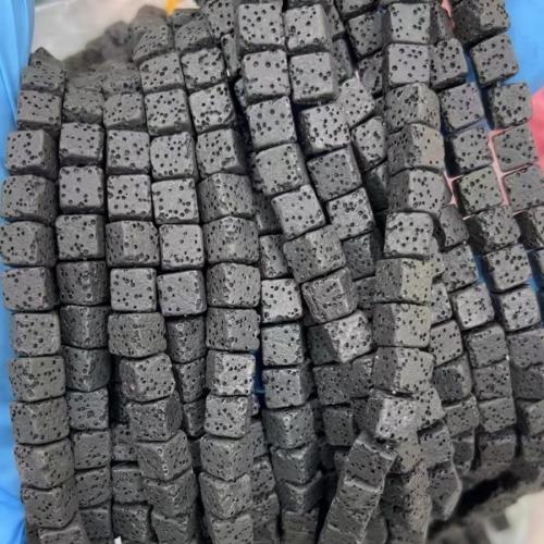 Perles de lave naturelle, lave volcanique, cadre, DIY & normes différentes pour le choix, Vendu par brin[