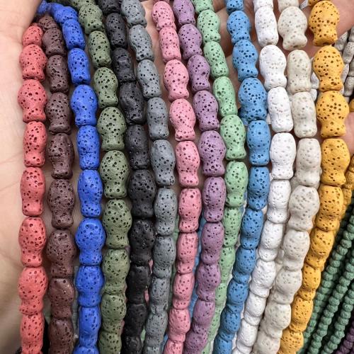 Perles de lave multicolor, lave volcanique, poisson, poli, DIY, plus de couleurs à choisir Environ Vendu par brin