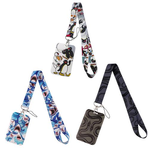 Porte-cartes avec cordon, Fibre de polyester, avec plastique, unisexe & modèles différents pour le choix, plus de couleurs à choisir, Vendu par PC