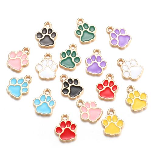 Bijoux pendentifs en Zinc alliage , alliage de zinc, Griffe, Placage de couleur d'or, DIY & émail, plus de couleurs à choisir Environ 2mm, Environ Vendu par sac