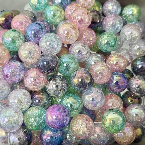 Mixed Acrylic Jewelry Beads, Round, UV plating, DIY 16mm 