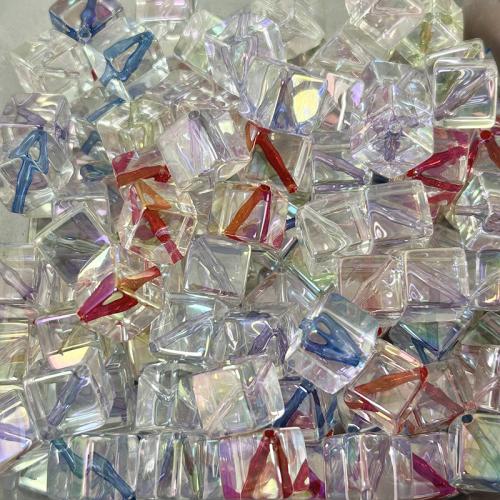 Gemischte Acryl Perlen Schmuck, Quadrat, DIY, keine, 14mm, verkauft von PC