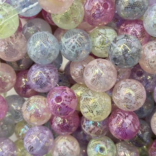 Mixed Acrylic Jewelry Beads, Round, random style & DIY 16mm 