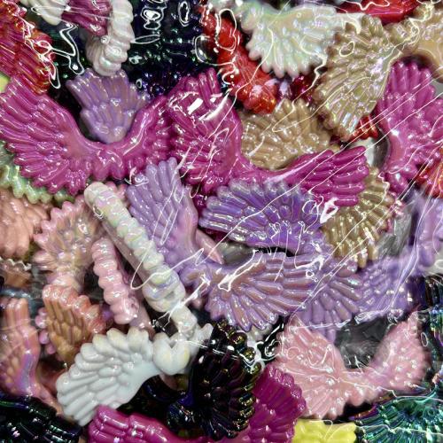 Mixed Acrylic Jewelry Beads, Wing Shape, DIY 