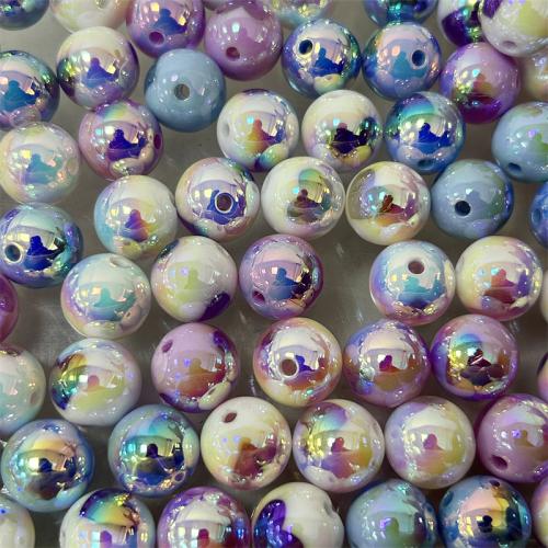Mixed Acrylic Jewelry Beads, Round, DIY 16mm 