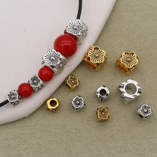 Zinklegierung Schmuckperlen, Quadrat, plattiert, DIY & verschiedene Größen vorhanden, keine, verkauft von PC