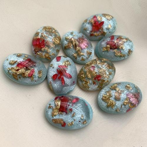 内側の花樹脂のカボション, 樹脂, とともに ドライフラワー, 卵形, DIY, ブルー, 売り手 パソコン