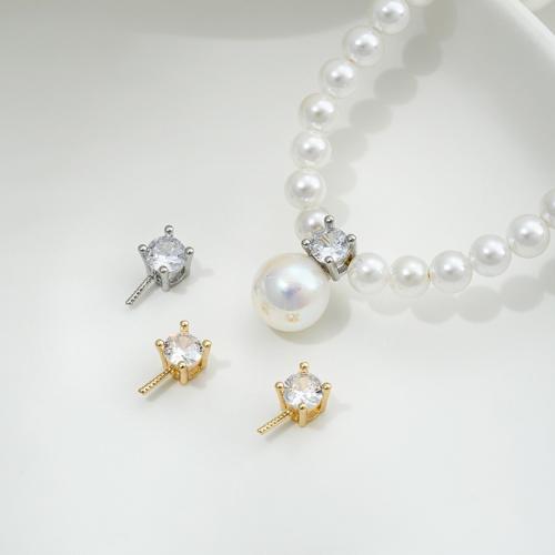 Brass Pendant Findings, plated, DIY & micro pave cubic zirconia 