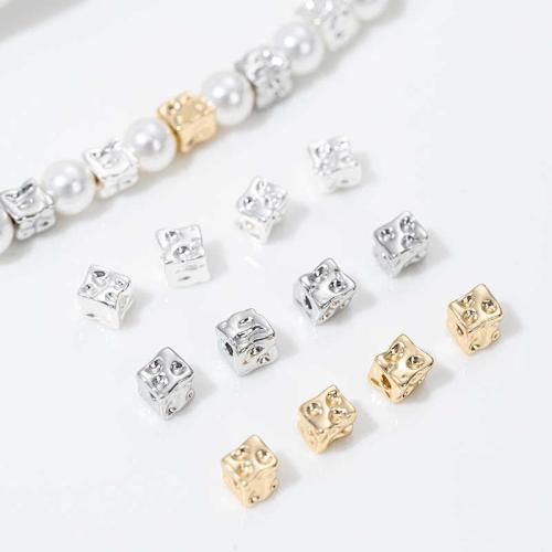 段のボール真鍮のビーズ, 銅, スクエアー, メッキ, DIY, 無色, 5mm, 穴:約 1.2mm, 売り手 パソコン