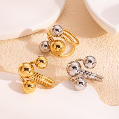 Bague en acier inoxydable, Acier inoxydable 304, Placage ionique sous vide, bijoux de mode & pour femme, plus de couleurs à choisir, Vendu par PC