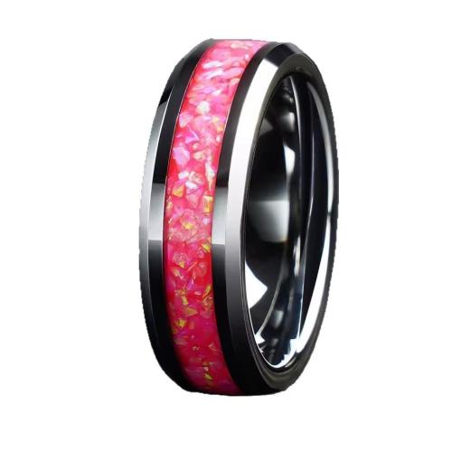 Bague en acier inoxydable, 201 acier inoxydable, Placage, bijoux de mode & pour homme & autocollant époxyde & décalque, couleur originale, Vendu par PC