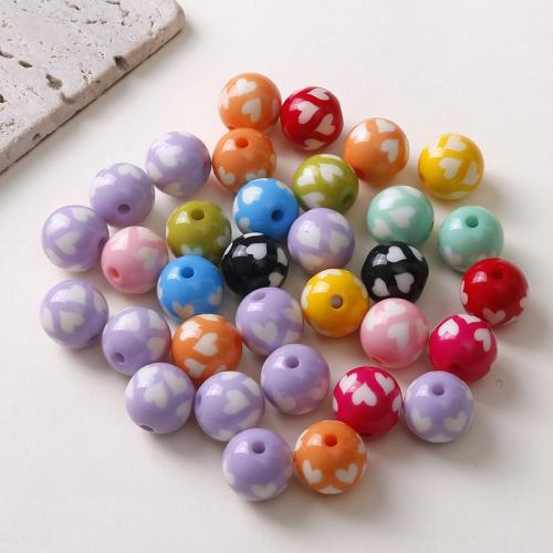 Bijoux Perles en résine, Rond, poli, DIY & modèles différents pour le choix, plus de couleurs à choisir, 16mm, Vendu par PC