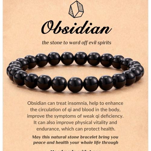 pierre gemme bracelet, Rond, fait à la main, différents matériaux pour le choix & pour femme Environ 7.8 pouce, Vendu par PC