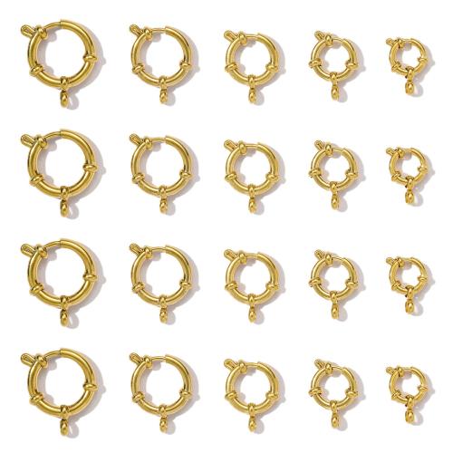 Stainless Steel Spring Ring Clasp, 304 Stainless Steel, Vacuum Ion Plating, DIY 