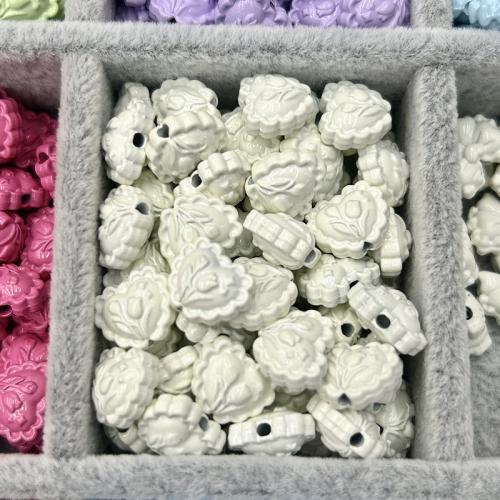 Mixed Acrylic Jewelry Beads, Zinc Alloy, Heart, stoving varnish, DIY 
