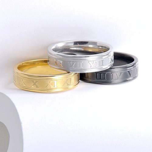Bague en acier inoxydable, 201 acier inoxydable, gravé, bijoux de mode & unisexe & normes différentes pour le choix, plus de couleurs à choisir, Vendu par PC