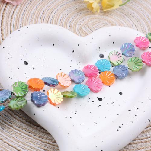 Природные стеклянные бусы, Ракушка, Раковина, DIY, Много цветов для выбора, 8mm, продается Strand