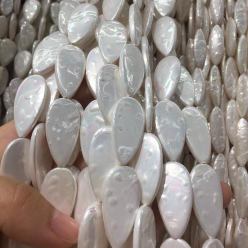 Бусины из ракушек с Южного моря, Shell Pearl, Каплевидная форма, DIY, белый, About：15-30MM, продается Strand[