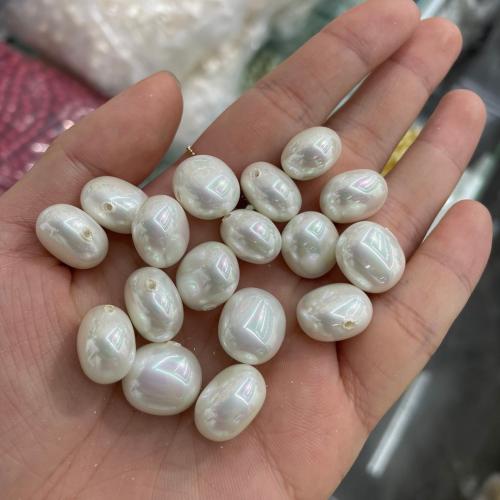 Природные стеклянные бусы, Ракушка, Нерегулярные, DIY, белый продается PC