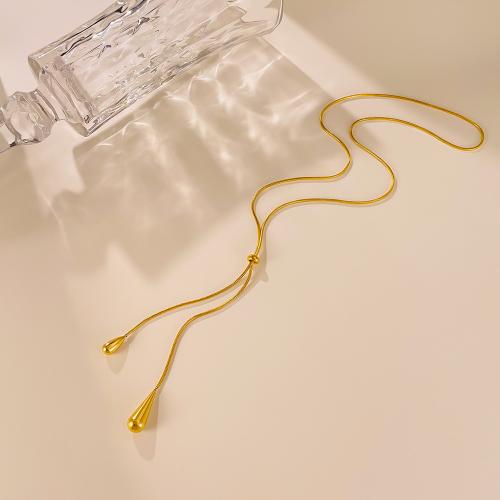 ステンレス鋼のジュエリーネックレス, 304ステンレススチール, 洗練されました。, ファッションジュエリー & 女性用, 金色, 長さ:570 ミリ, 売り手 パソコン
