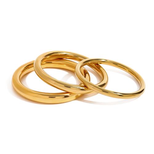 Stainless Steel Bangle, 304 Stainless Steel, 18K gold plated, fashion jewelry & for woman 