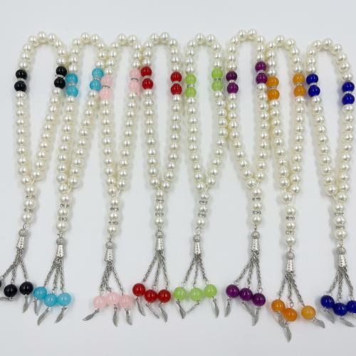 Glasperlen Armband, mit Zinklegierung, Einbrennlack, Folk-Stil & unisex, keine, beads length 10mm, Länge:ca. 25 cm, 33PCs/Strang, verkauft von Strang