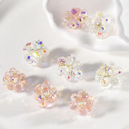 クリスタル　ジュエリー ペンダント, クリスタル, とともに 銅, 花形, ゴールドメッキ, DIY & 異なるサイズの選択, 色があるカード, 売り手 パソコン
