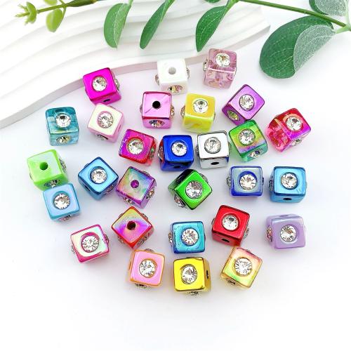 Mixed Acrylic Jewelry Beads, UV plating, DIY & with rhinestone Approx 