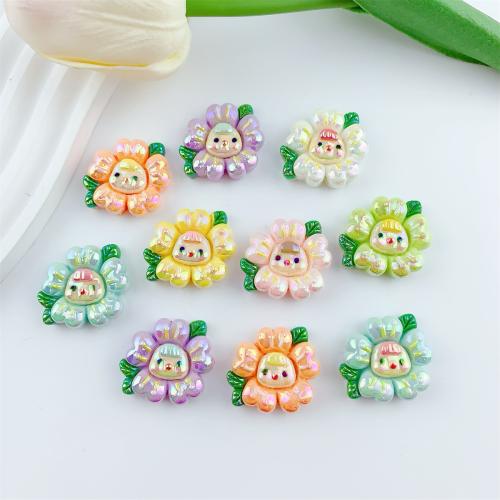 Mixed Acrylic Jewelry Beads, Flower, DIY, mixed colors Approx 