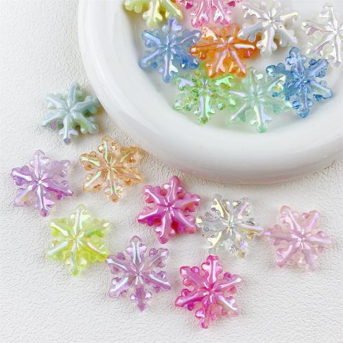 Mixed Acrylic Jewelry Beads, Snowflake, UV plating, DIY Approx 