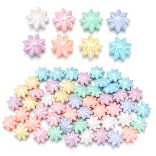 Mixed Acrylic Jewelry Beads, Flower, UV plating, DIY 20mm, Approx 