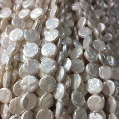 Pièce de culture des perles d'eau douce, perle d'eau douce cultivée, Légèrement rond, DIY, blanc, 8mm, Vendu par brin