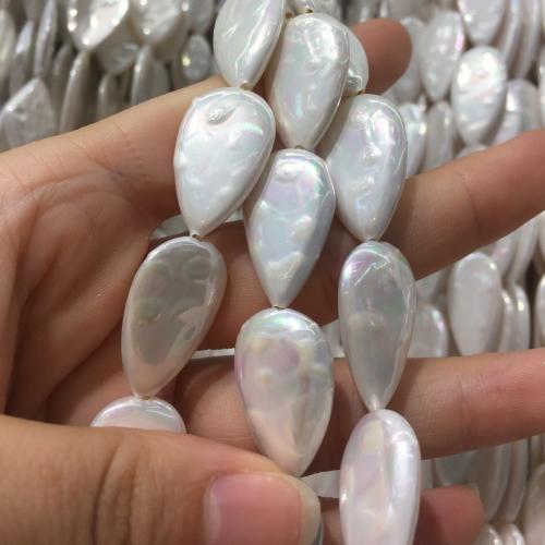 Бусины из ракушек с Южного моря, Ракушка, Каплевидная форма, DIY, белый, About：13-23MM, продается Strand[