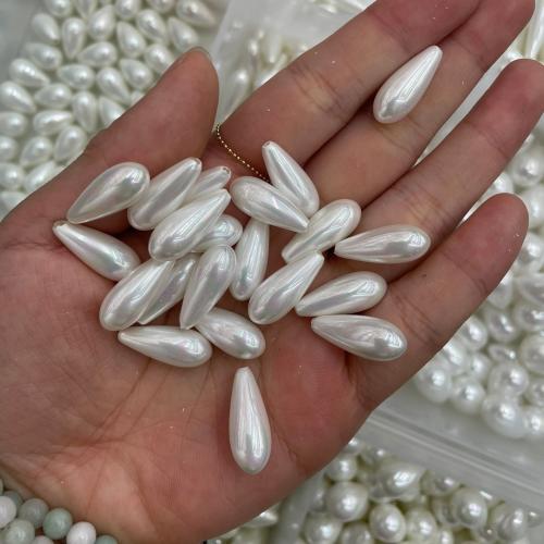 Бусины из ракушек с Южного моря, Shell Pearl, Каплевидная форма, DIY, белый, About：8-16MM, продается PC[