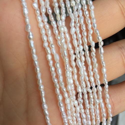Perles nacres baroques de culture d'eau douce , perle d'eau douce cultivée, Irrégulière, DIY, blanc, About：1-2mm, Vendu par brin