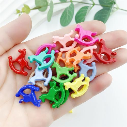 Mixed Acrylic Jewelry Beads, rocking horse, DIY, mixed colors 