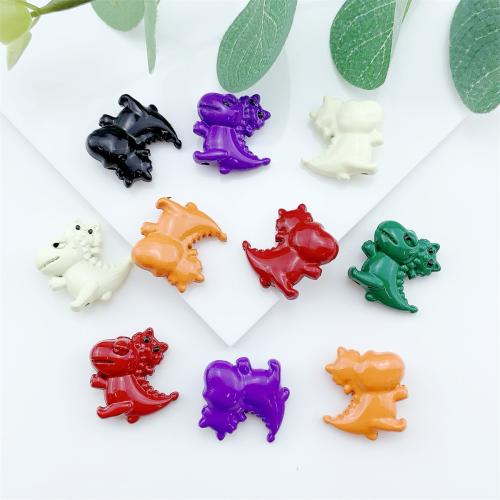 Perles animaux en alliage de zinc, Dinosaure, vernis au four, DIY, plus de couleurs à choisir Vendu par sac