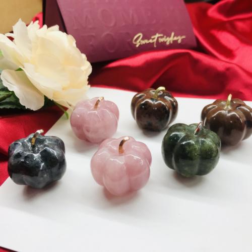 Pendentifs pierres gemmes mixtes , Pierre naturelle, Citrouille, DIY & différents matériaux pour le choix, plus de couleurs à choisir Vendu par PC