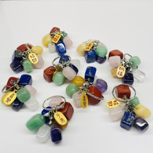 Clés déployante en acier inoxydable, pierre gemme, bijoux de mode, plus de couleurs à choisir, 65mm, Vendu par PC