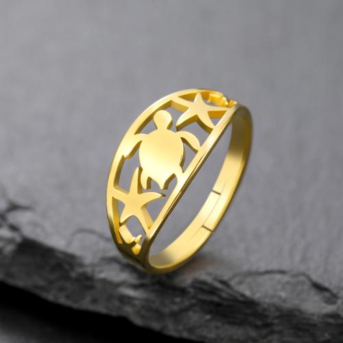 Bague en acier inoxydable, Acier inoxydable 304, Placage, bijoux de mode & unisexe & creux, plus de couleurs à choisir Vendu par PC