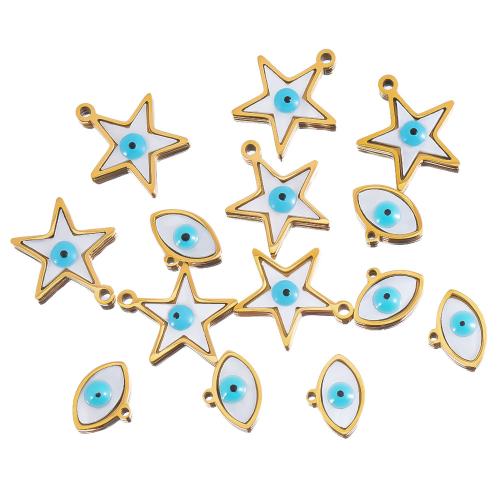 Enamel Stainless Steel Pendant, 304 Stainless Steel, plated, DIY golden 