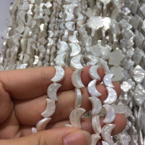 Бусины из ракушек с Южного моря, Shell Pearl, Луна, DIY, белый продается Strand[