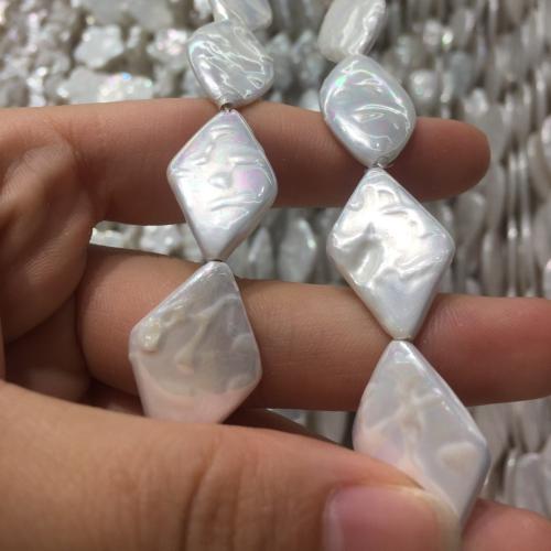 Природные стеклянные бусы, Ракушка, Ромб, DIY, белый продается Strand