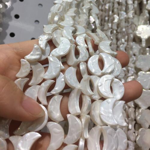 Природные стеклянные бусы, Ракушка, Луна, DIY, белый продается Strand