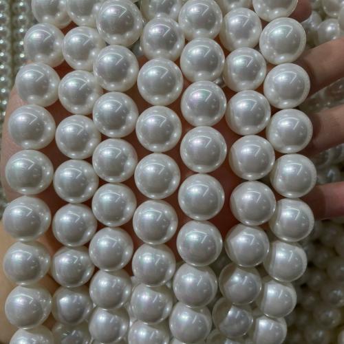 Perles de nacre rondes de culture d'eau douce, perle d'eau douce cultivée, DIY, blanc, 16mm, Vendu par brin